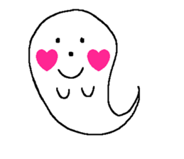 KAWAII WHITE GHOST sticker #13141852