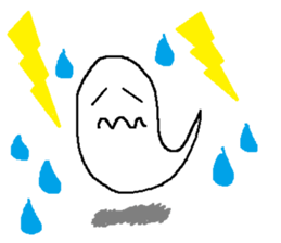 KAWAII WHITE GHOST sticker #13141866