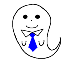 KAWAII WHITE GHOST sticker #13141867