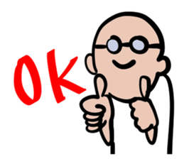Skin head and glasses (your face series) sticker #13142782