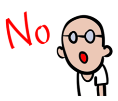 Skin head and glasses (your face series) sticker #13142783