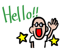 Skin head and glasses (your face series) sticker #13142784