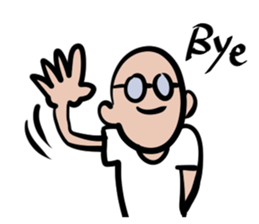 Skin head and glasses (your face series) sticker #13142785