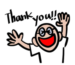 Skin head and glasses (your face series) sticker #13142786