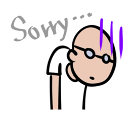 Skin head and glasses (your face series) sticker #13142787