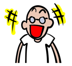 Skin head and glasses (your face series) sticker #13142795