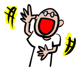 Skin head and glasses (your face series) sticker #13142796