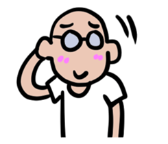Skin head and glasses (your face series) sticker #13142798