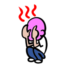 Skin head and glasses (your face series) sticker #13142801