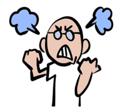 Skin head and glasses (your face series) sticker #13142804