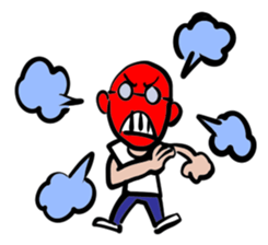 Skin head and glasses (your face series) sticker #13142805