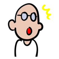 Skin head and glasses (your face series) sticker #13142806