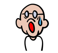 Skin head and glasses (your face series) sticker #13142807