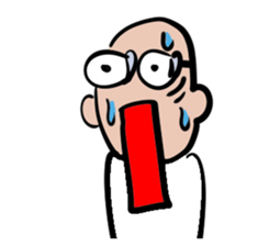 Skin head and glasses (your face series) sticker #13142808