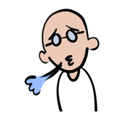 Skin head and glasses (your face series) sticker #13142814