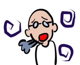 Skin head and glasses (your face series) sticker #13142815