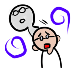 Skin head and glasses (your face series) sticker #13142816