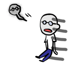 Skin head and glasses (your face series) sticker #13142817