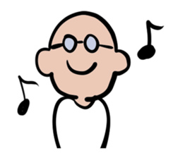 Skin head and glasses (your face series) sticker #13142818