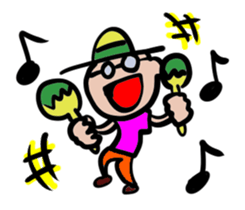 Skin head and glasses (your face series) sticker #13142821