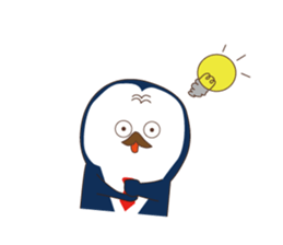 Everyday sticker of penguin principal sticker #13144229