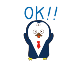 Everyday sticker of penguin principal sticker #13144230