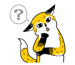 Fox and small Fox sticker #13145035