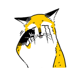 Fox and small Fox sticker #13145042