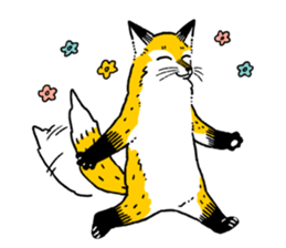 Fox and small Fox sticker #13145043