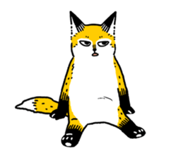 Fox and small Fox sticker #13145053