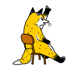 Fox and small Fox sticker #13145056