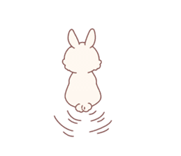 cute rabbit Hiroshi-kun sticker #13145374