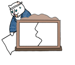 kamishibai cat sticker #13147547