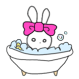 ribbon rabbit (pink) sticker #13147915