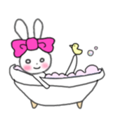 ribbon rabbit (pink) sticker #13147916