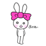 ribbon rabbit (pink) sticker #13147920
