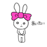 ribbon rabbit (pink) sticker #13147924