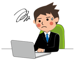 Businessman Stickers in English sticker #13148006