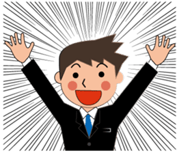 Businessman Stickers in English sticker #13148020