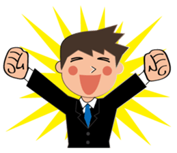Businessman Stickers in English sticker #13148030