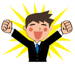 Businessman Stickers in English sticker #13148030