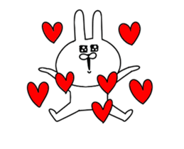 Rabbit to the strange movement sticker #13148994