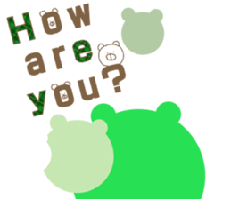 English bear bear sticker #13150080