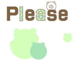 English bear bear sticker #13150102