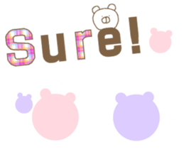 English bear bear sticker #13150103