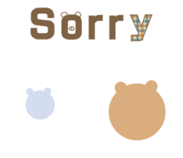 English bear bear sticker #13150106