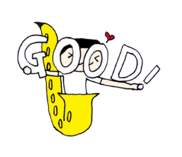 I live in the sax (Female version) sticker #13150122