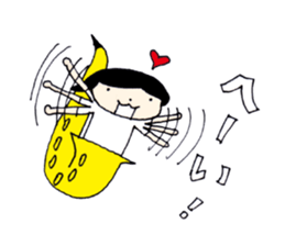 I live in the sax (Female version) sticker #13150131