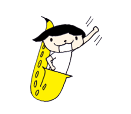 I live in the sax (Female version) sticker #13150135