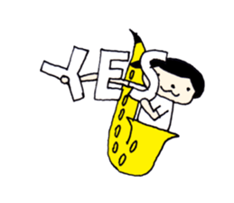 I live in the sax (Female version) sticker #13150136